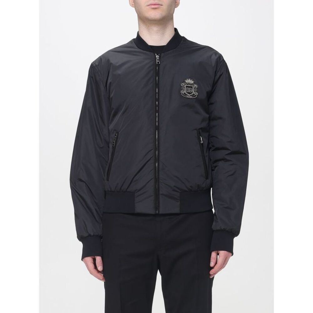 Dolce & Gabbana Men Dolce & Gabbana Nylon Bomber Jacket With Dg Emblem
